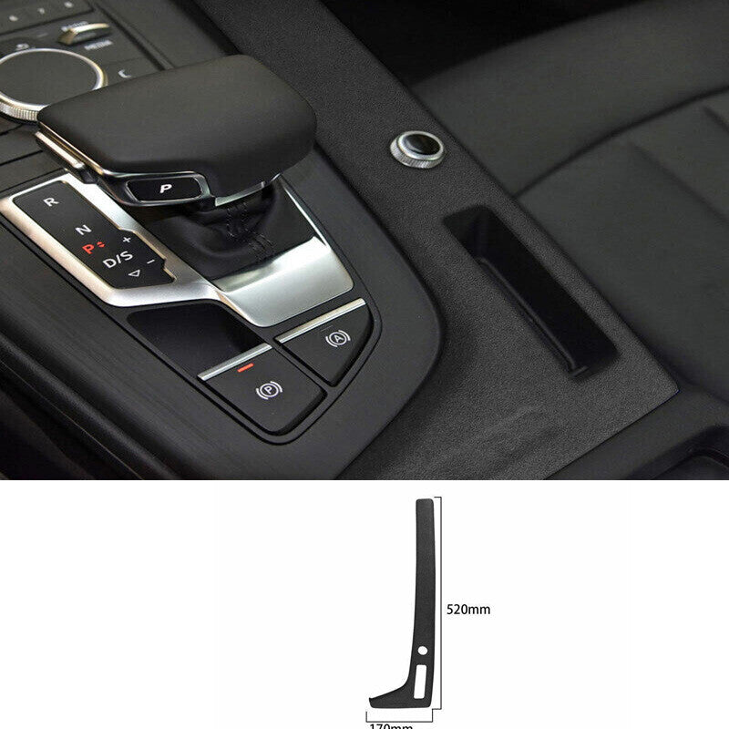 for Audi A4 A5 2017~21 1pcs Black Alcantara Console Gear Shift Frame Cover Decor