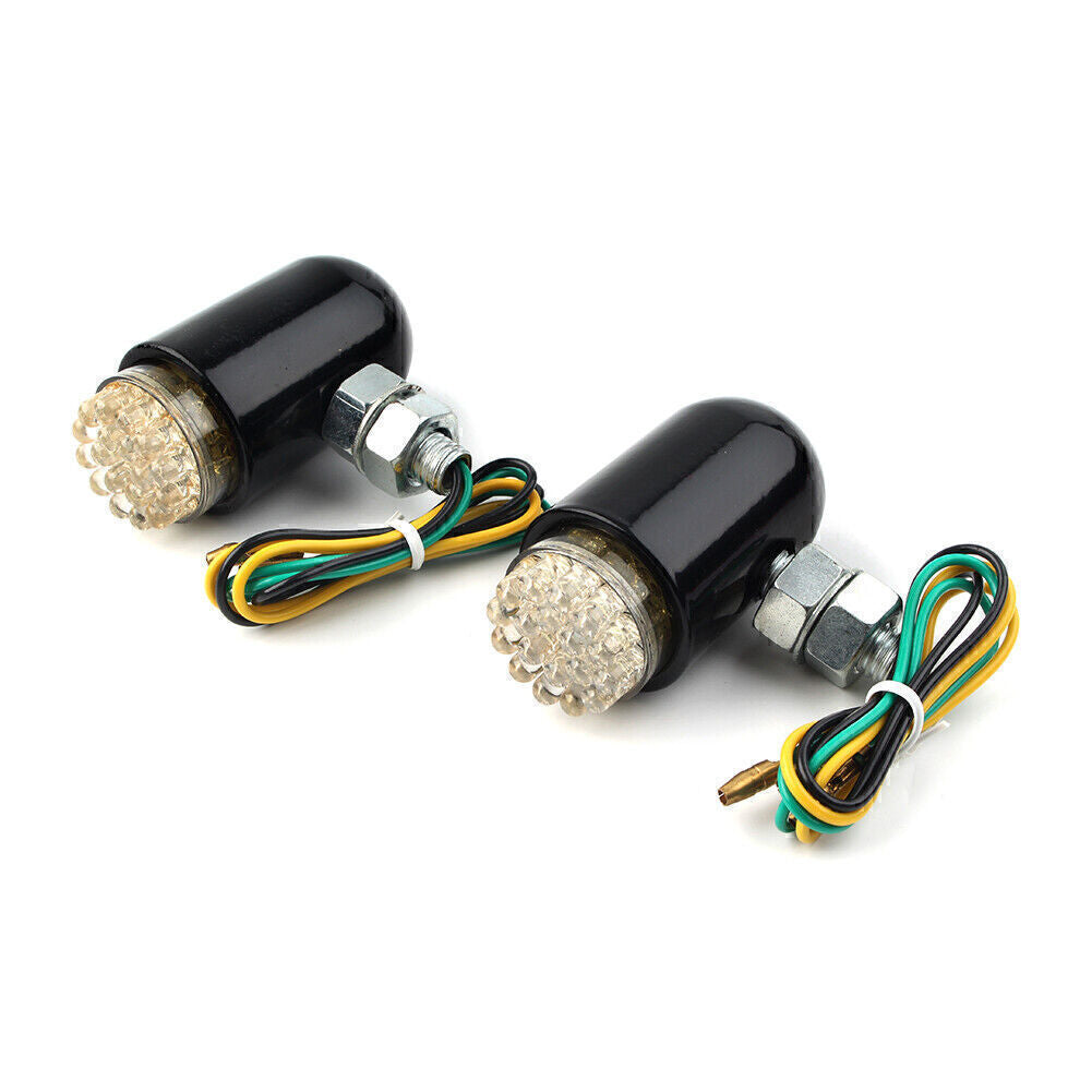 Motorcycle Brake Running Turn Signal Tail Light Fit Cruiser Custom Black