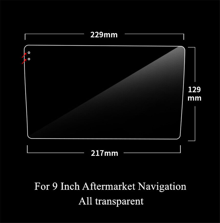 9H Tempered Glass Screen Protector Film car stickers For 9Inch Car Radio DVD GPS