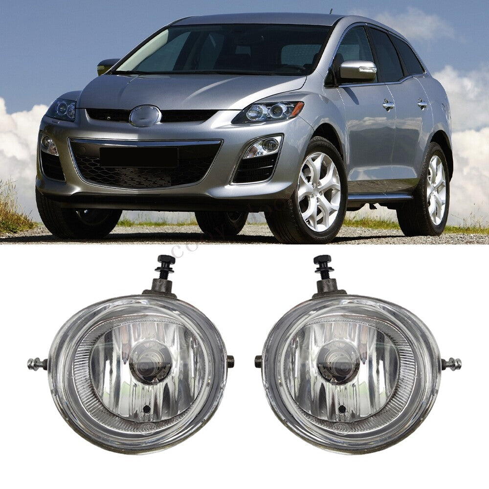 A pair of front bumper fog lights with bulbs suitable for Mazda CX-7 2009 2010 2011