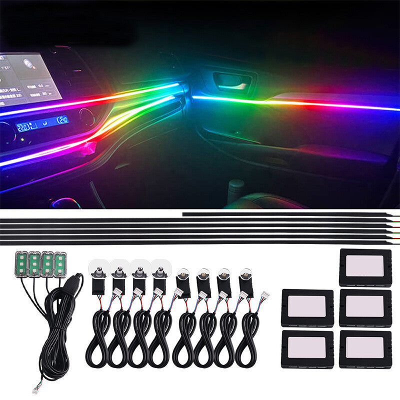 18 in1 Car Ambient Light 256 Color Symphony RGB Acrylic Guide Atmosphere Lights