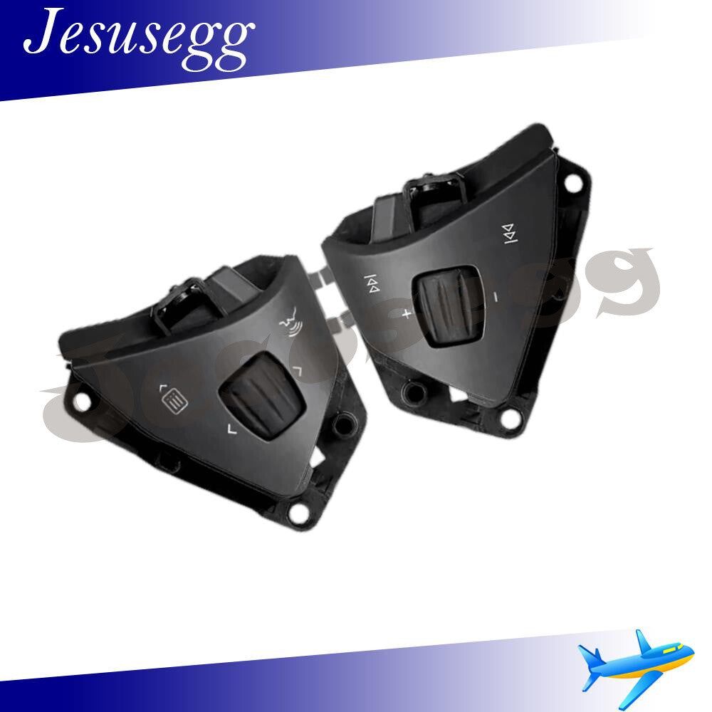 1 Pair Steering Wheel Control Buttons Black Fits For 2016 - 2021 for Tesla for Model S X