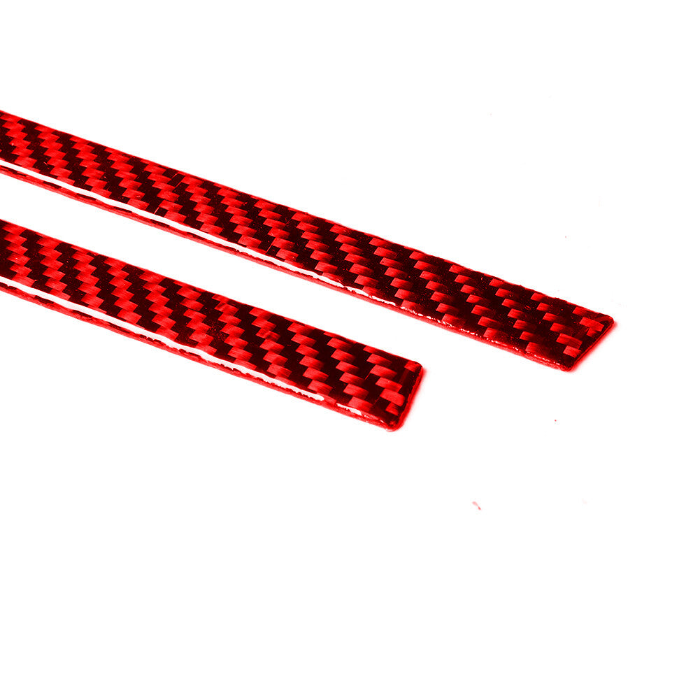 Red Carbon Fiber Rear Door Decorative Cover Trim for Subaru Forester 2005-2008