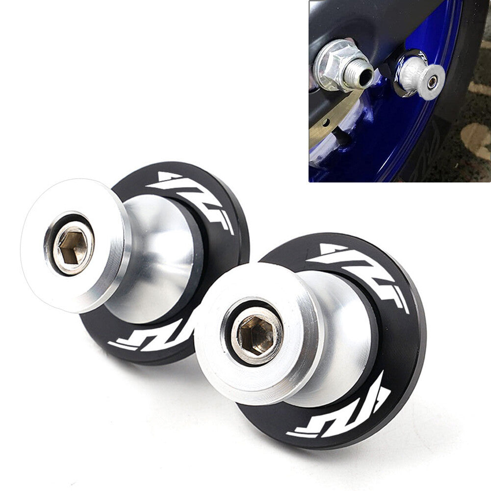 for Yamaha YZF R1 R3 R6 Silver Motorcycle Swingarm Spools Stand Screws Slider