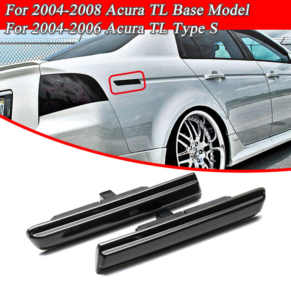 White LED rear side marker parking lights applicable to 2004, 2005, 2006, 2007, and 2008 for Acura TL