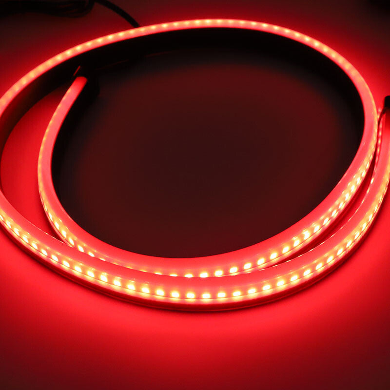 12V Car High Brake LED Flashing Lights and Taillights Retrofit Universal Streamer Light Strip