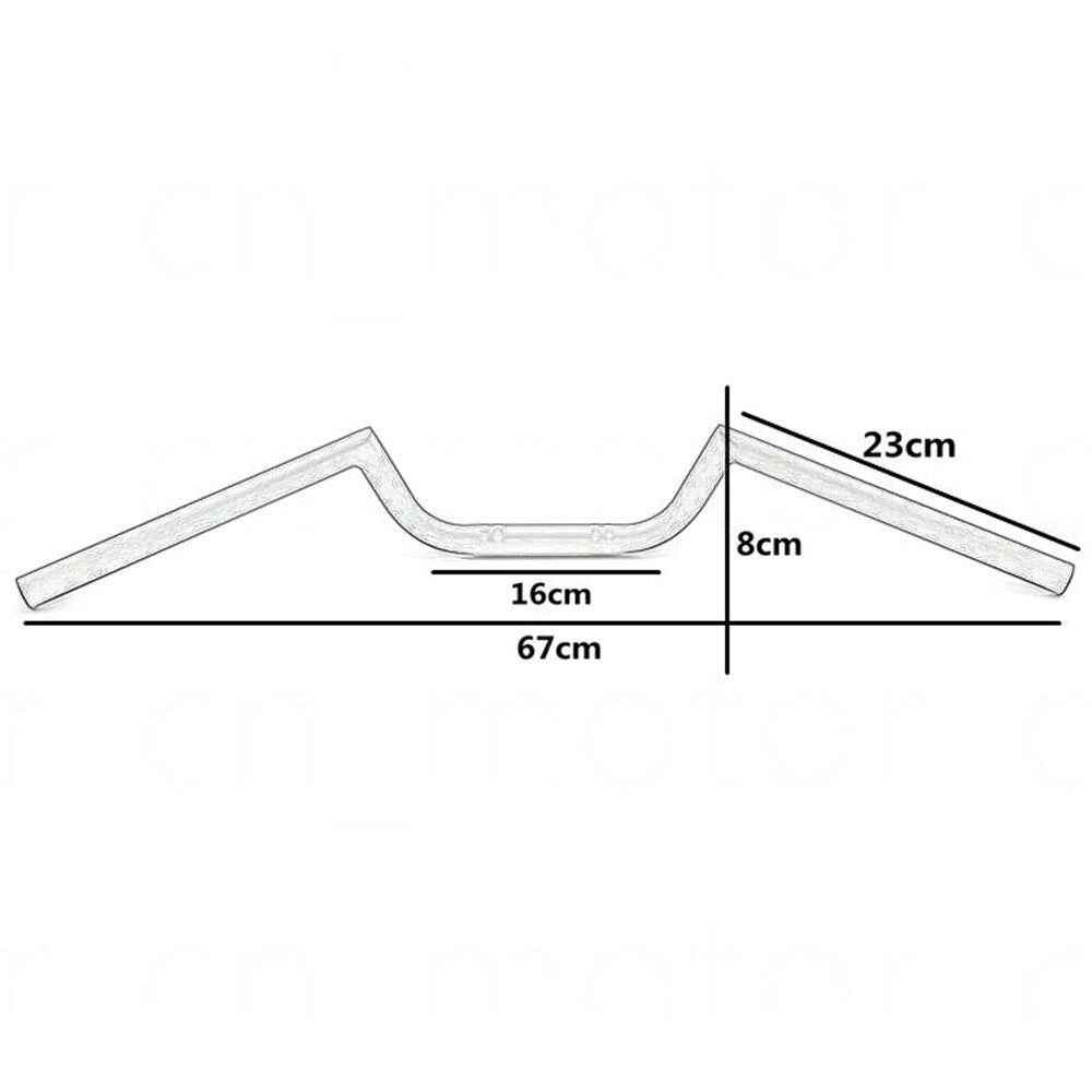 Motorcycle 22mm 7/8 Wide Handlebar For Chopper Cafe Racer for Honda Motor Drag Bar