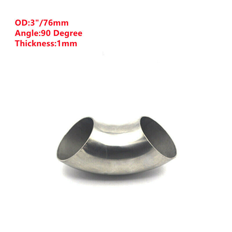 3-inch 76mm stainless steel 90-degree welded elbow car exhaust pipe fitting