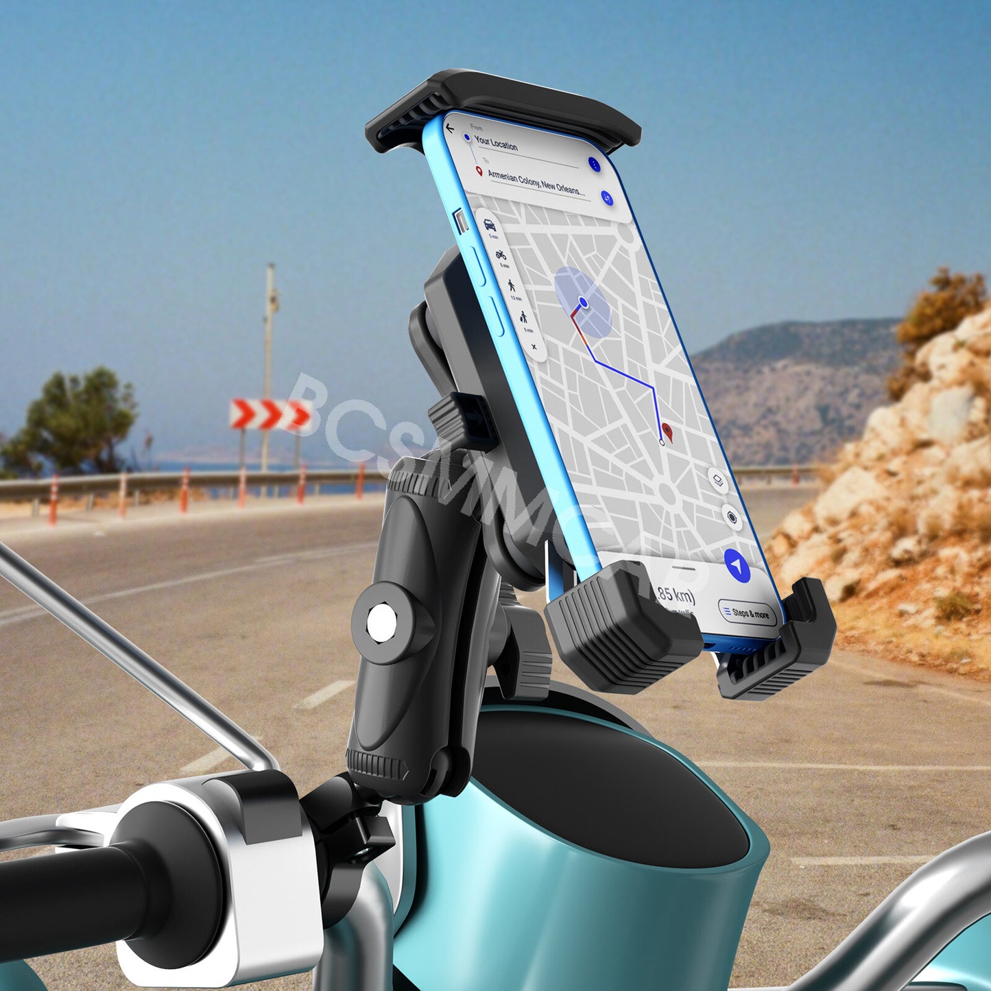 360¡ã Aluminum Motorcycle Bicycle Holder Handlebar Mount Fit For Cell Phone GPS