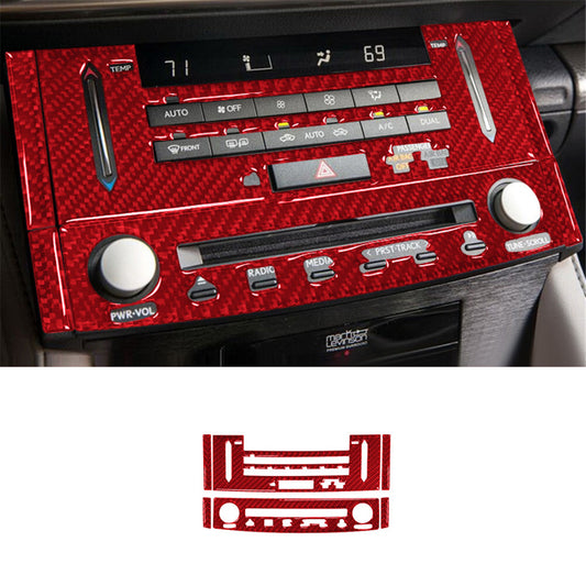 Red Carbon Fiber Central CD & A/C Panel Trim for Lexus RC300 350 200T 2015-2020