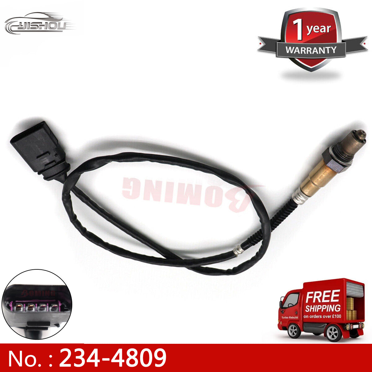 Downstream oxygen sensor 234-4809 is compatible with for Audi A4, for A8 , for Volkswagen Touareg, and for Golf .