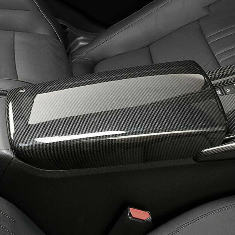 1P for Honda Accord 2018-2022 Carbon Fiber ABS Armrest Box Moulding Panel Cover