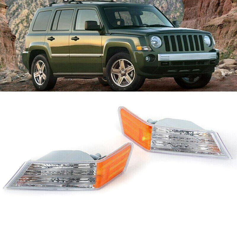 Pair Front Turn Signal Light Corner Lamp No Bulb For 2007-2014 for Jeep Patriot