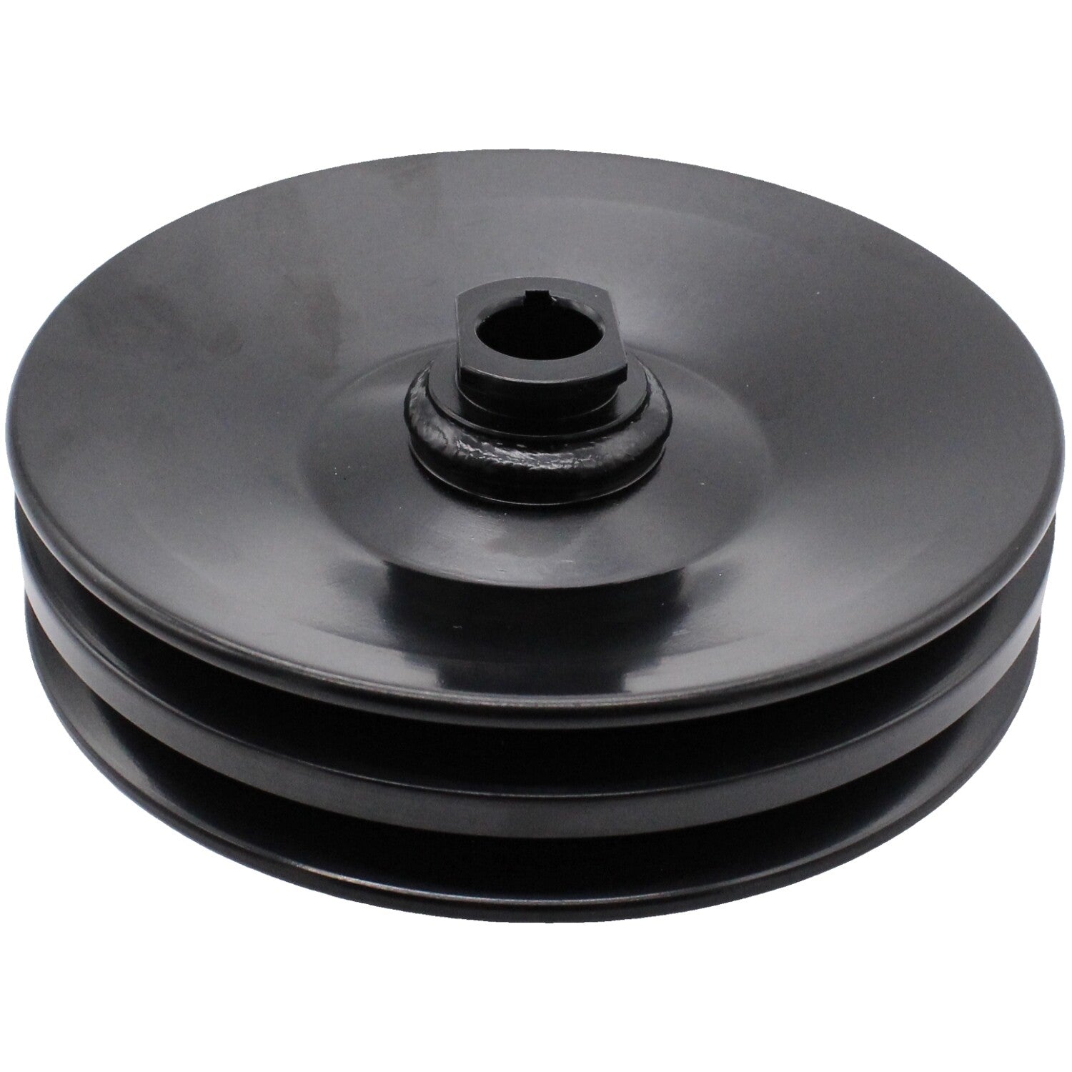 Black Double Groove Pump Pulley Fits For GM SBC BBC for Chevy 350 454 Warranty NEW