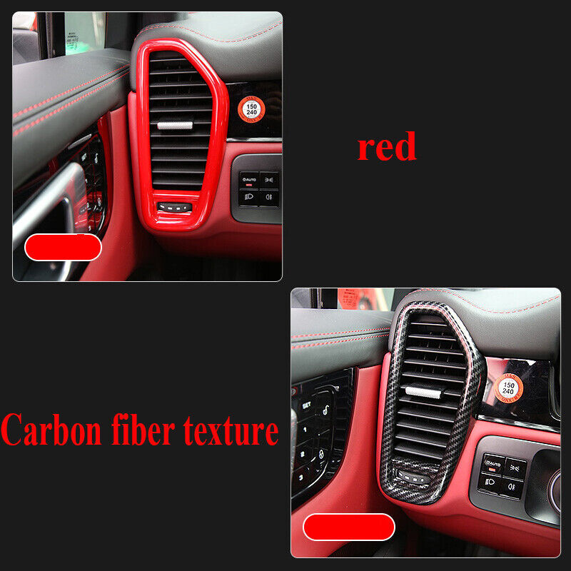 Fit for Porsche for Cayenne 2018-2020 front dashboard air outlet vent trim ABS 2X