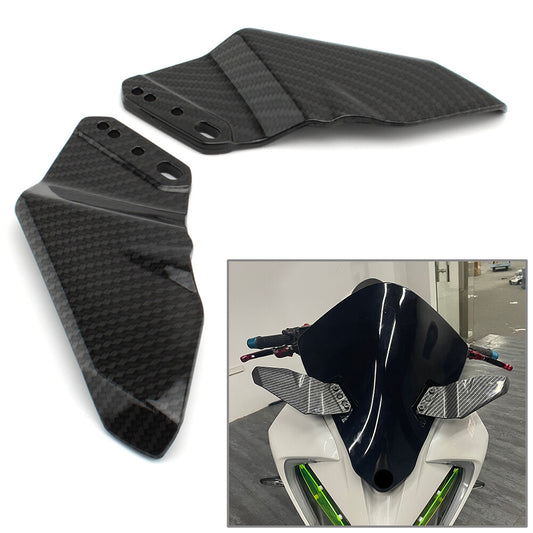 Carbon Fiber Winglet Aerodynamic Wing Kit Spoiler Fit for Kawasaki 400 for Suzuki