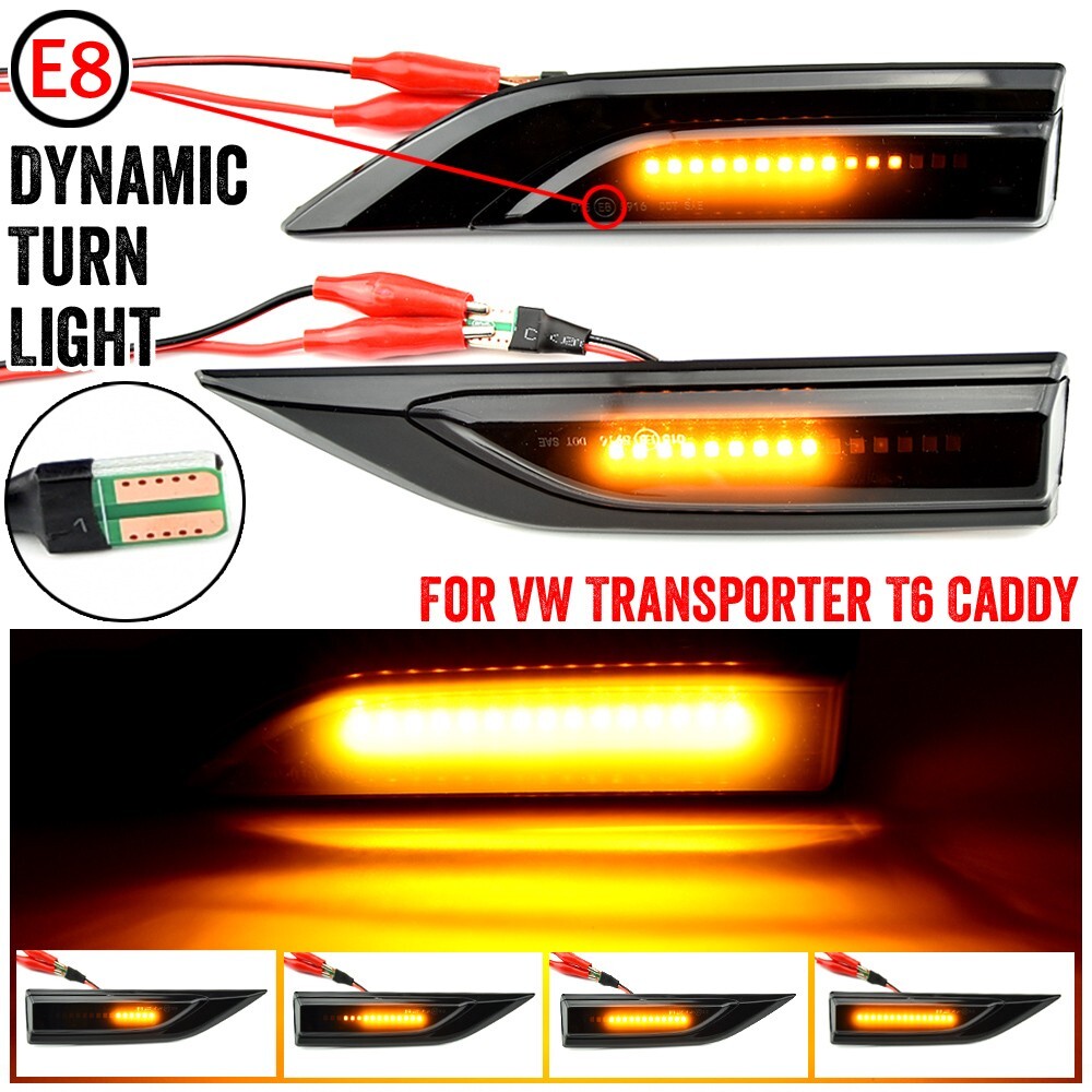 Dynamic Side Marker Turn Light for VW Transporter/Multivan T6 2015-2019 Caddy 2K