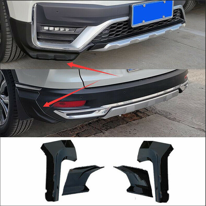 for Honda CR-V 2020-21 Black ABS FrontRear Bumper Lip Side Skirt Splitter Guard