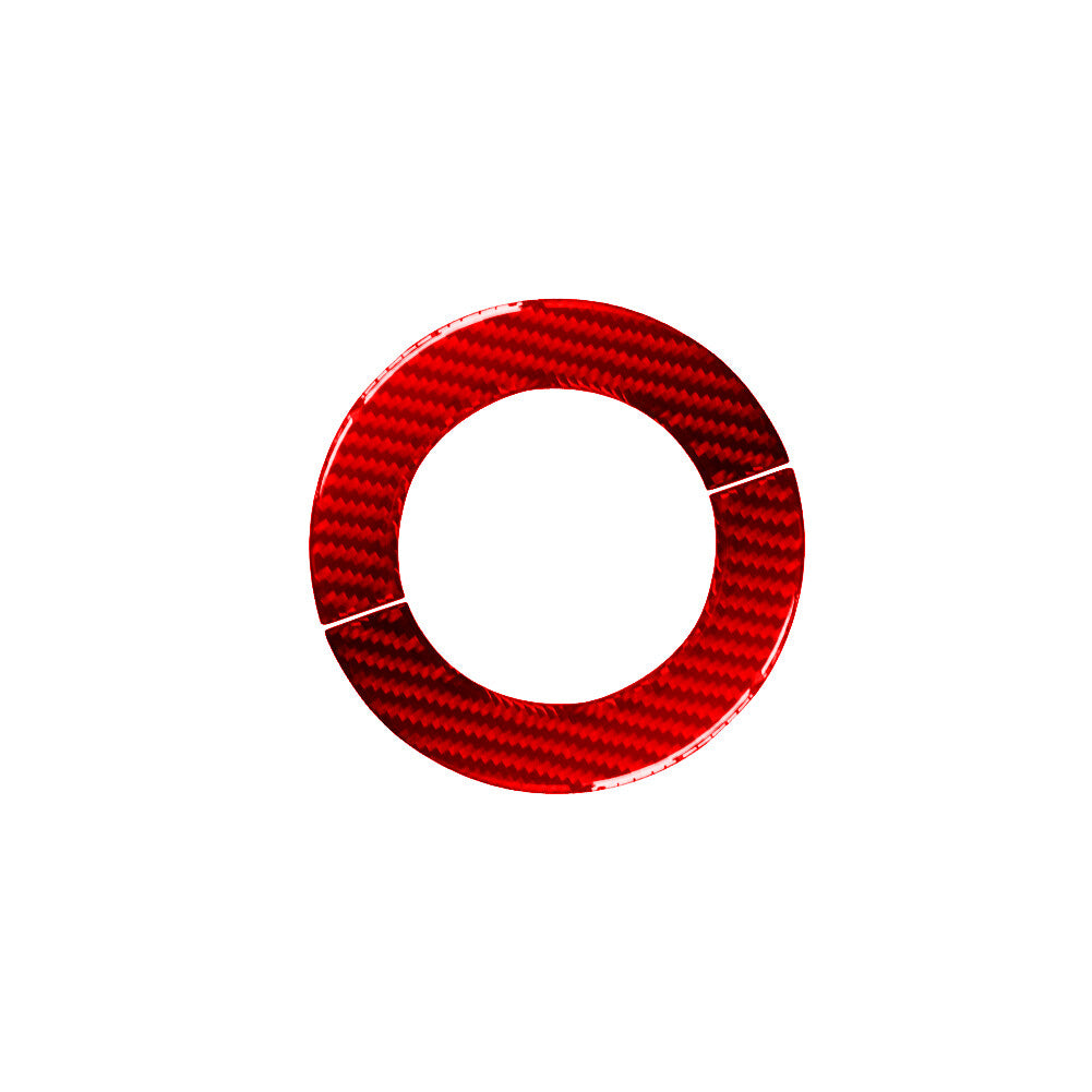 Red Carbon Fiber Steering Wheel Outer Ring Cover Trim for Jeep for Wrangler 2007-10