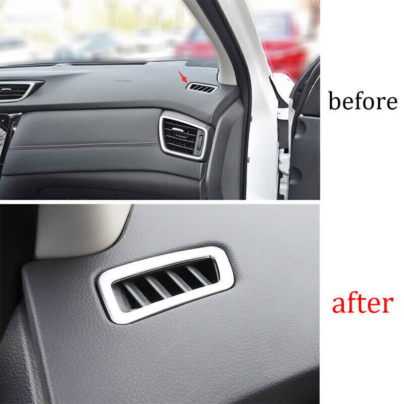 Instrument LR Air Outlet Vent Trim Fit for Nissan Rogue Sport 2017-2021 Silver