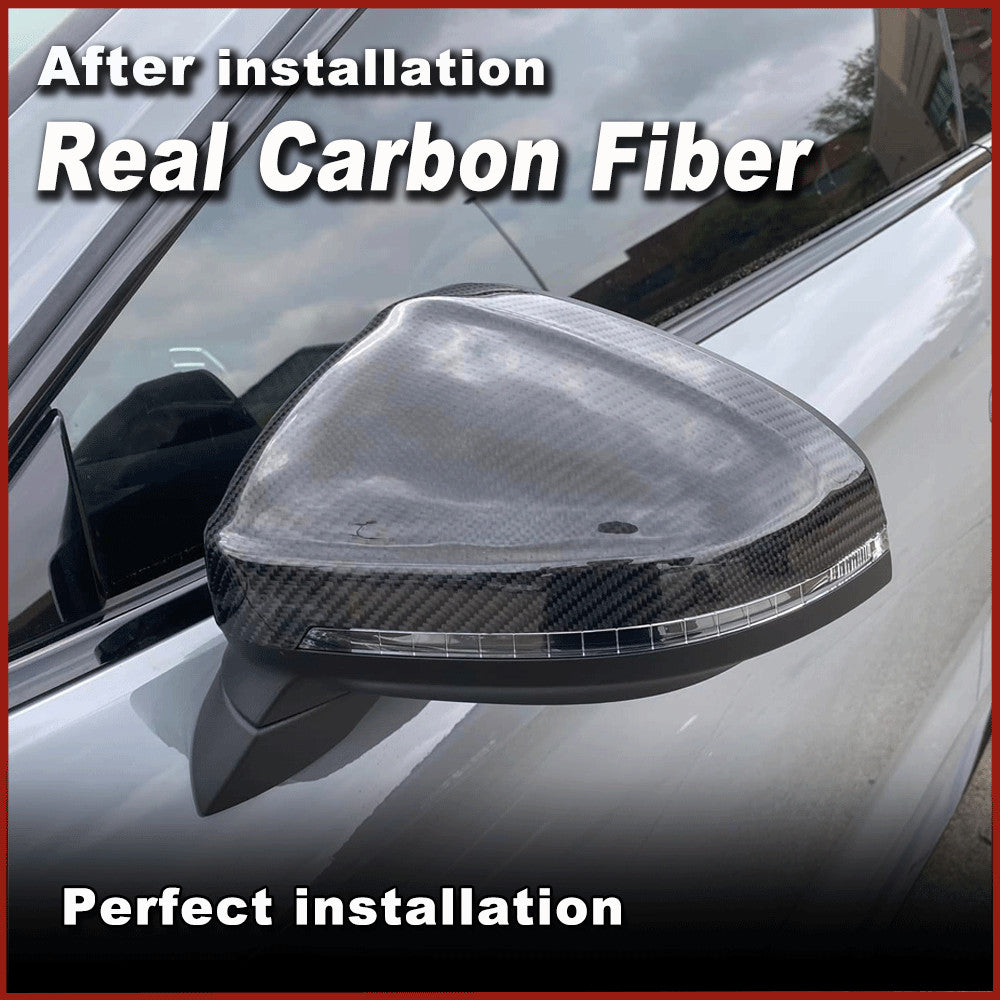 for Audi B9 A4 S4 A5 S5 RS5 2017-2019 REAL Carbon Side Mirror Cover Caps Replace