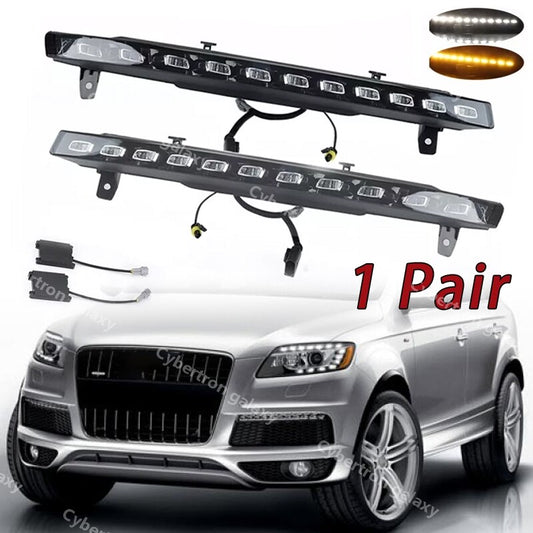 LED DRL daytime running lights and turn signals for Audi Q7 2010-2015