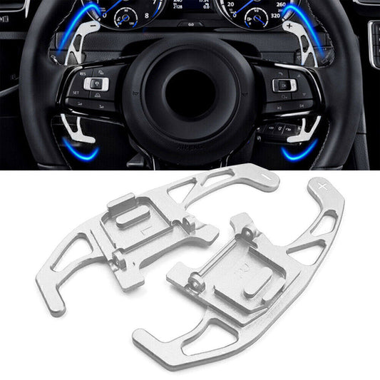 Steering Wheel Paddle Shifter Extension for VW for GOLF R GTD GTE 2013-18 Silver
