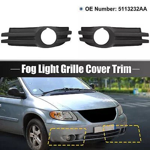 A pair of 51132AA right front fog light grille covers for Dodge Grand Caravan 08-10