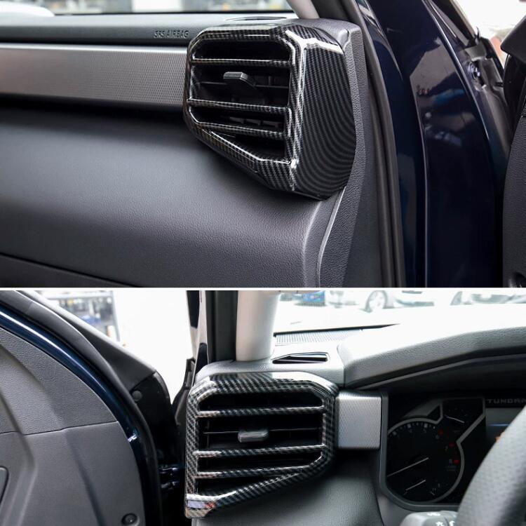 4-Piece Carbon Fiber Dashboard Vent Cover Trim Kit for Toyota Sequoia 2023  2024