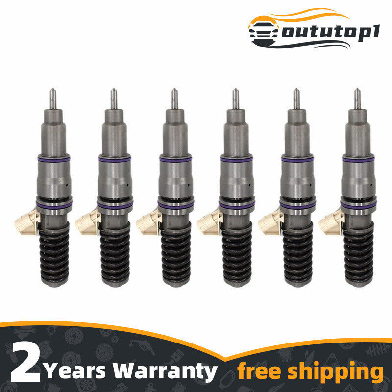 6-pack of new fuel injectors for Volvo MD13 for MACK MP8 D13 85013611 22027808 21092434