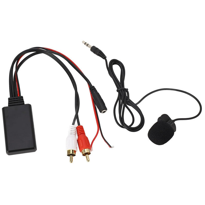 Car Audio Cable Bluetooth AUX Module 2 RCA Cable Adapter with Hands?Microphone