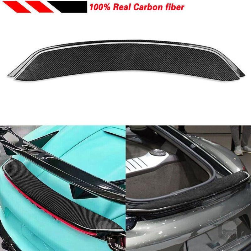 Carbon fiber rear trunk boiler flap cover for Porsche 718 Cayman 16-22