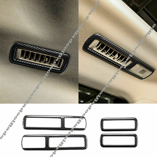 for Toyota Highlander 2020-23 Carbon Fiber Roof Rear Air Vent Outlet Cover Trim