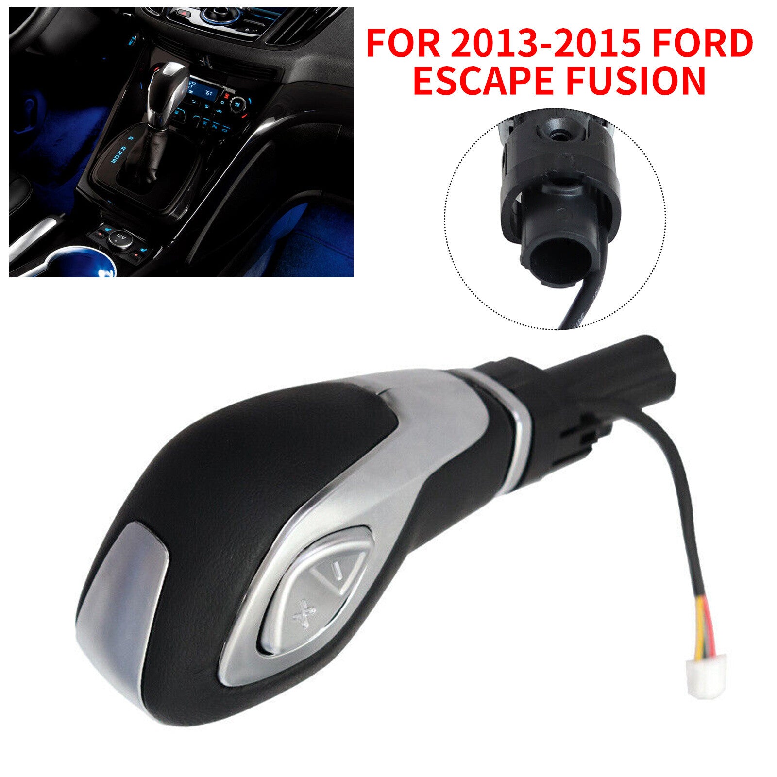 Gear Shift Knob Shifter Lever Fit 13-15 for Ford Escape Fusion Auto Transmission AT