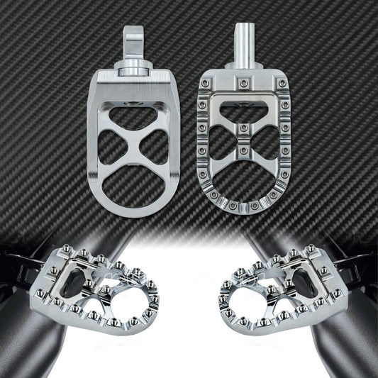 Chrome Wide Fat Foot Peg Rests Fit for Harley Sportster XL Dyna Touring Softail