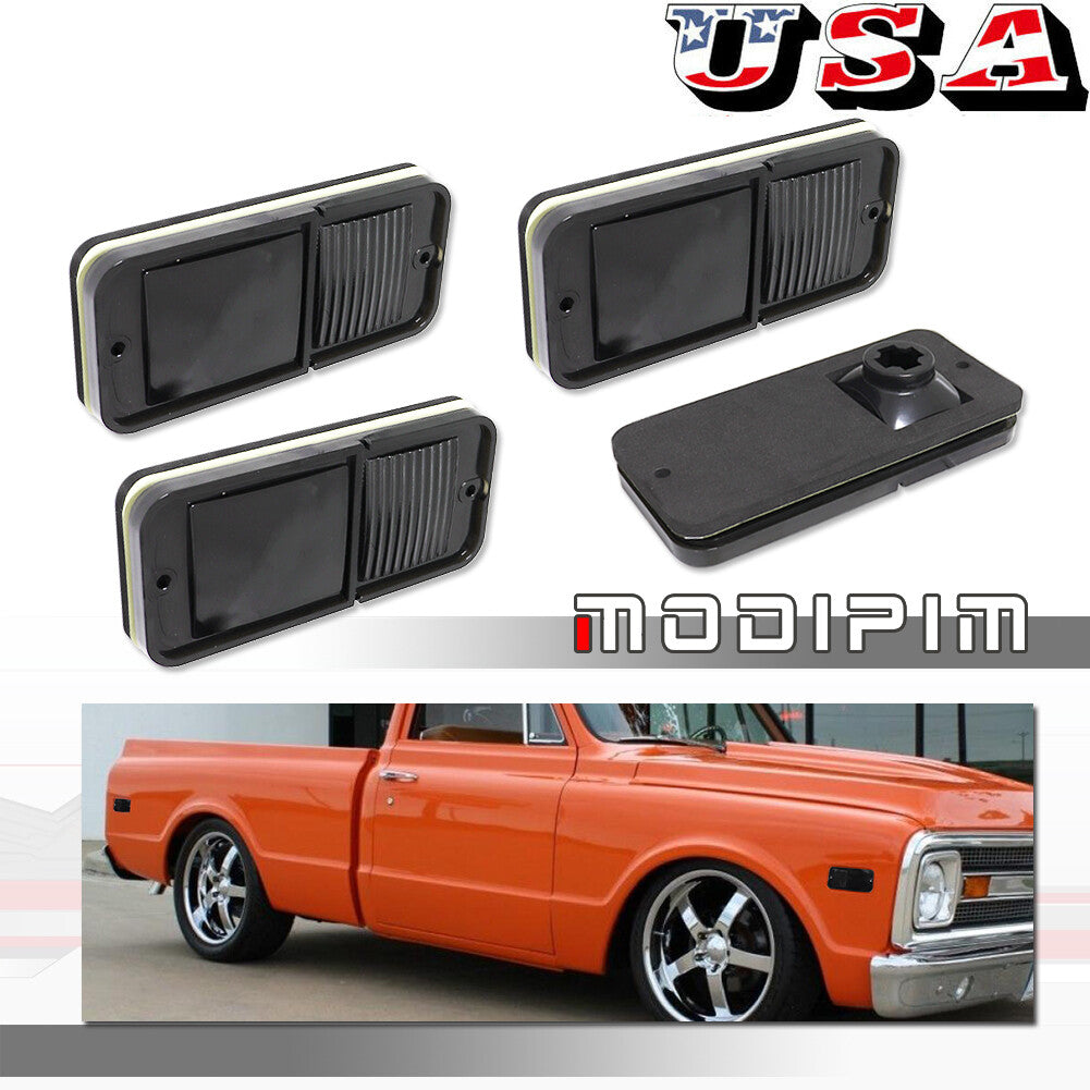 Smoked front and rear marker light housings for 1968-1972 for Chevrolet for GMC trucks 4X