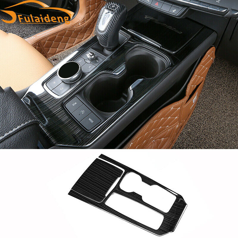 for Cadillac XT4 2018-2023 Black Stainless Console Gear Shift Panel Cover Trims