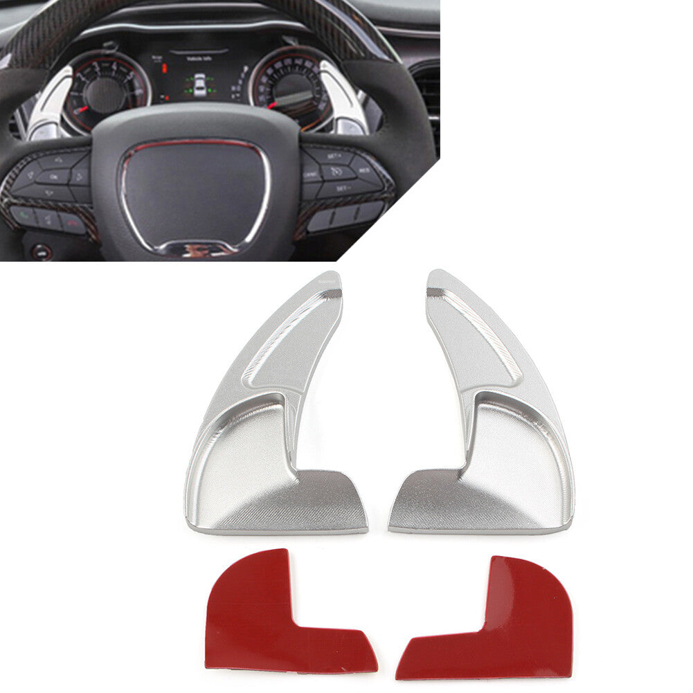 Silver steering wheel, paddle shifter, extended length, suitable for Dodge for Jeep for Chrysler
