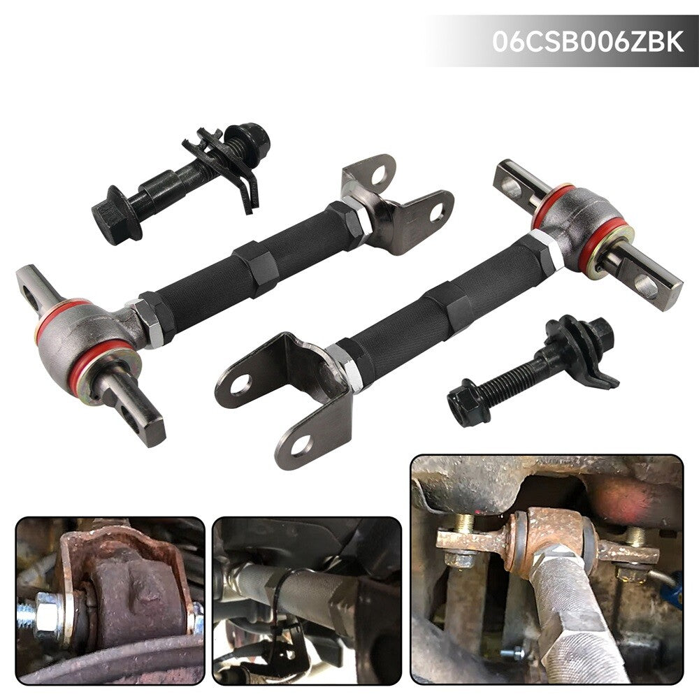 Rear Adjustable Camber Kit For 02-06 for Acura RSX 01-05 for Honda for Civic +Fitting Black