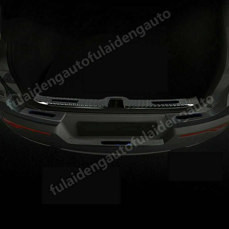 4X for Volvo XC40 2019-2022 Black Steel Rear Bumper Sill Plate Protector Cover