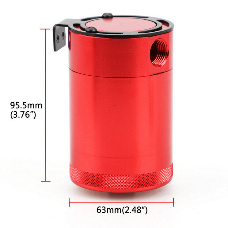 Oil Catch Can Reservoir Baffled 2 Port Oil Catch Tank Aluminum Air Oil Separator
