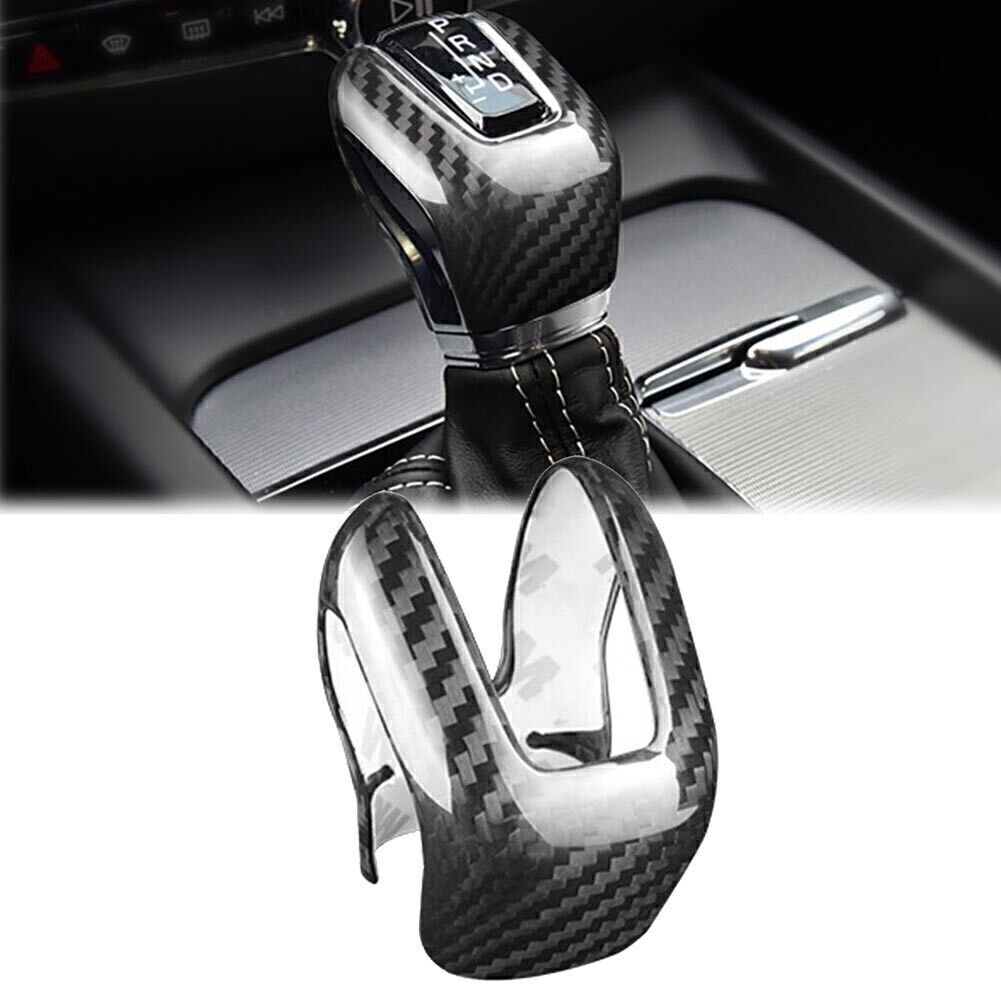 Carbon Fiber Car Gear Shift Knob Cover Trim Fit for Volvo XC60 XC90 S60 S90 V60 V90