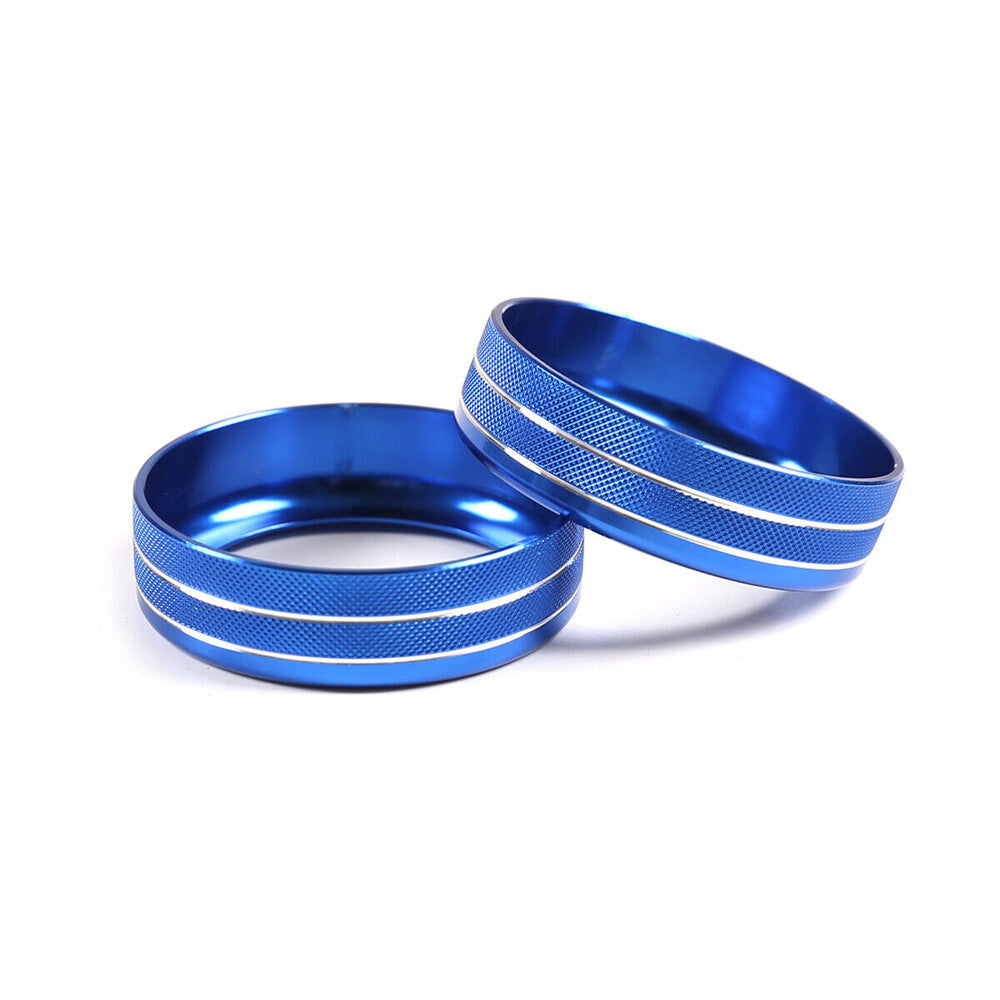 Alloy Blue Car Volume Media Knob Ring Trim for Ford Ranger 2015-2018 Accessories