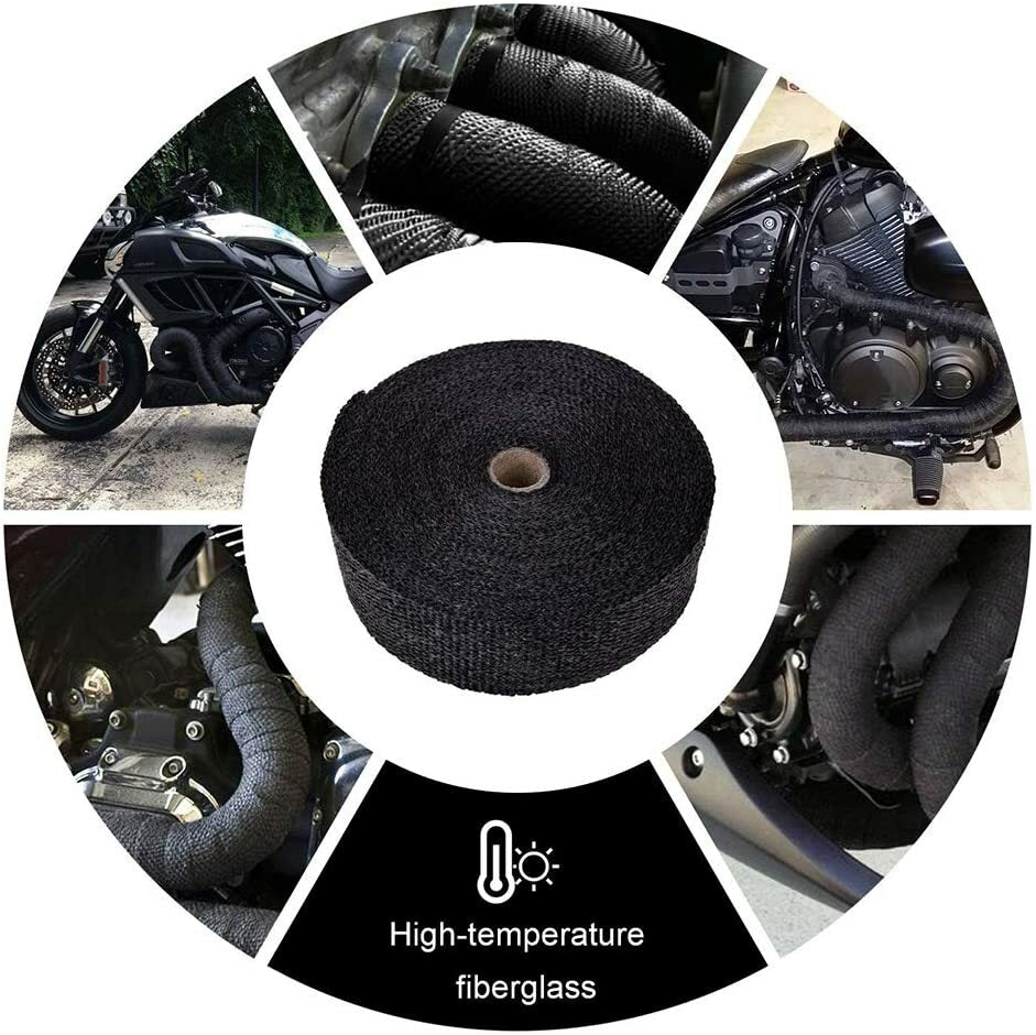 Exhaust pipe heat insulation cloth roller head heat wrapping trap suitable for motorcycles