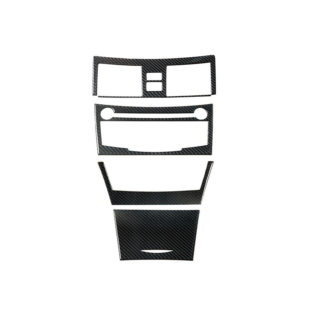 4Pcs Carbon Fiber Digital Dimate Control Cover Trim for Toyota for Camry 2007-2011