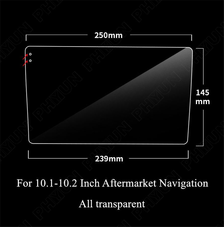 10.1 10.2 Car Stereo Navigation 2.5D 9H Tempered Glass Screen Protector Film