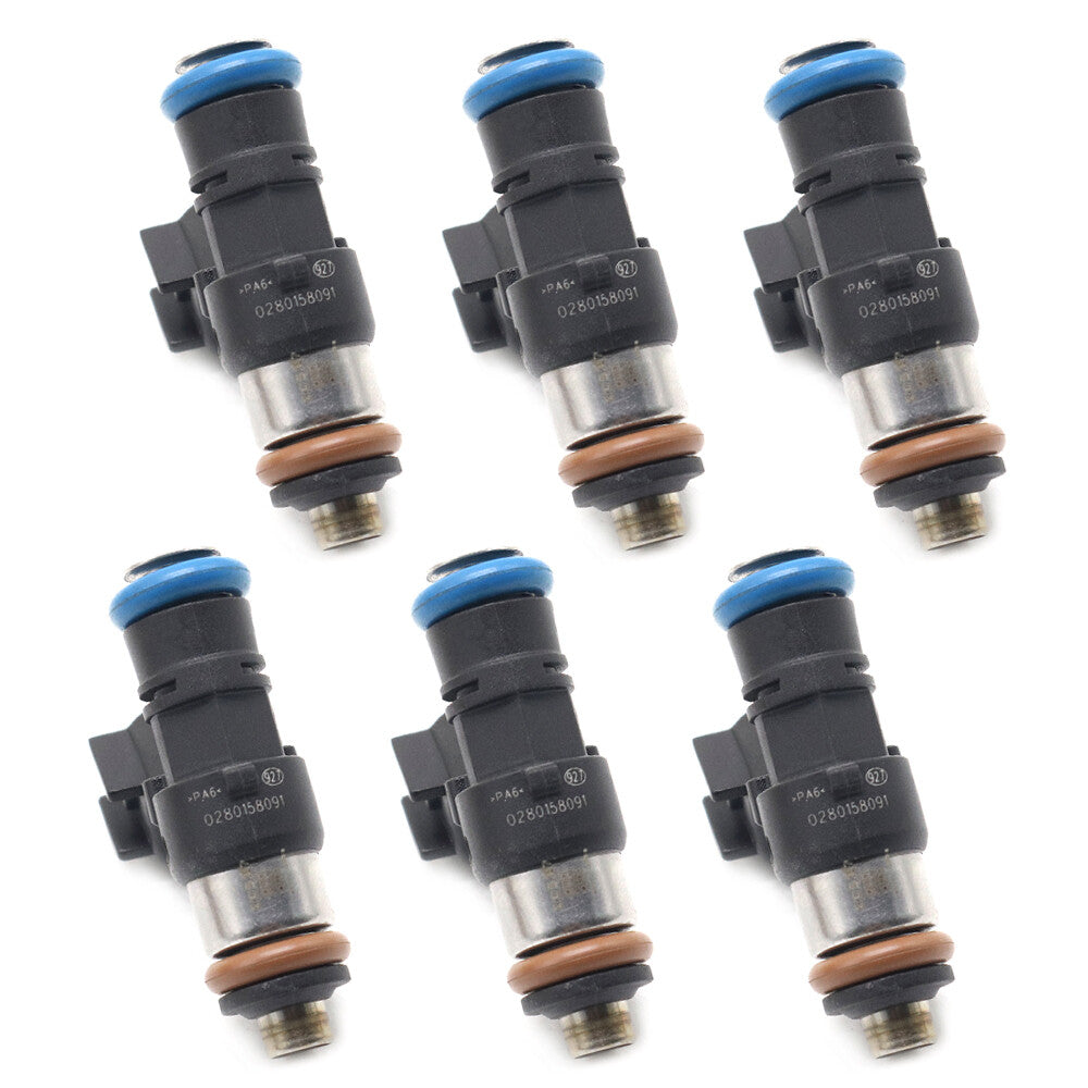 6-pack fuel injectors suitable for Lincoln MKZ, MKX, MKT, MKS 2007-2015 3.5L, 3.7L. 0280158091
