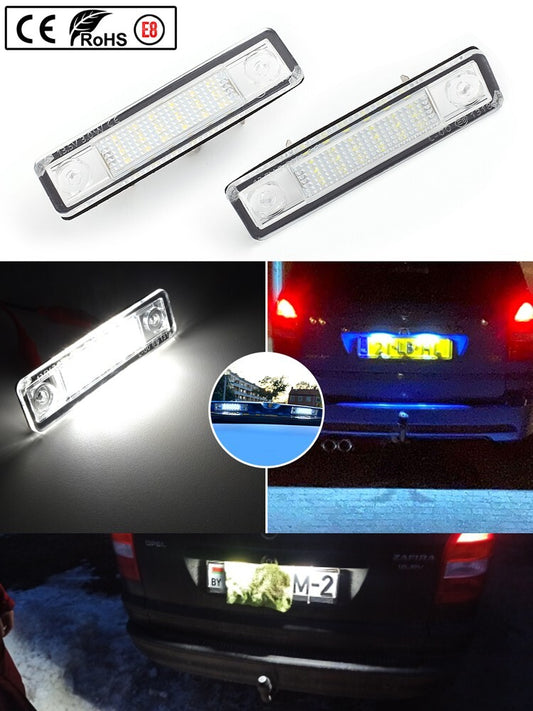 2pcs LED License Plate Lamp for Opel Astra-F Carlton-MK for Corsa B Speedster Tigra