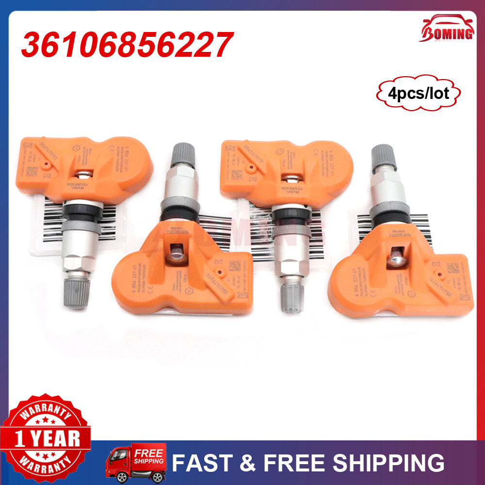 The all-new 4X TPMS is compatible with for BMW X5, X3, Z4, for Mini Cooper , and features a 433MHz 36106856227 tire pressure sensor.