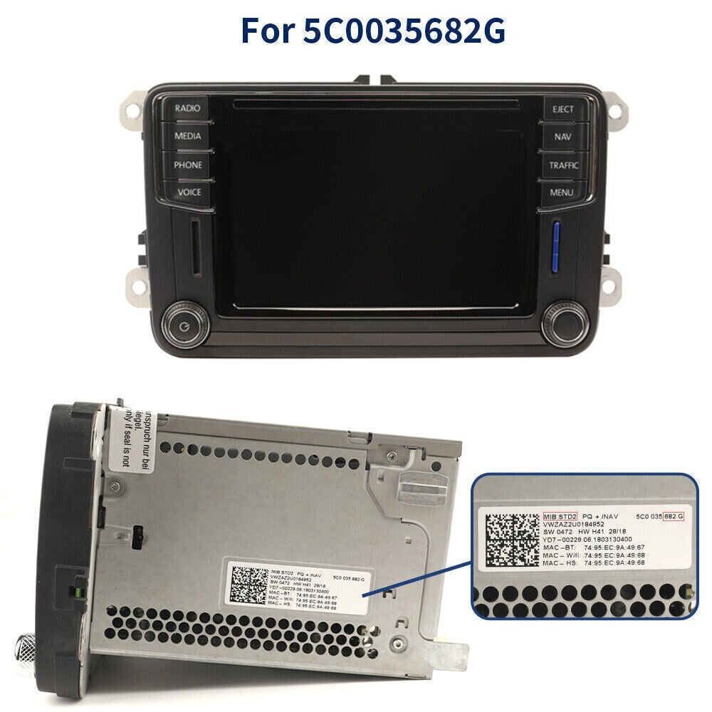 6.5 LCD Display Touch Screen for VW for Skoda MIB STD2 684 200 TDO-WVGA0633F00045